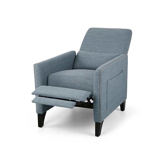 Alexis Contemporary Fabric Push Back Recliner